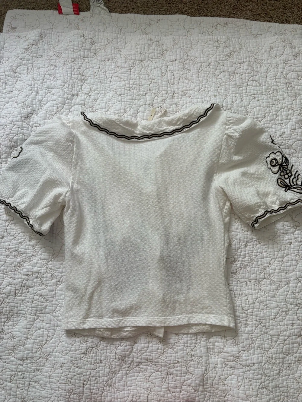 Anthropologie white textured